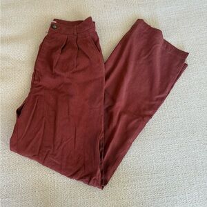Reformation Women's Burgundy Trousers